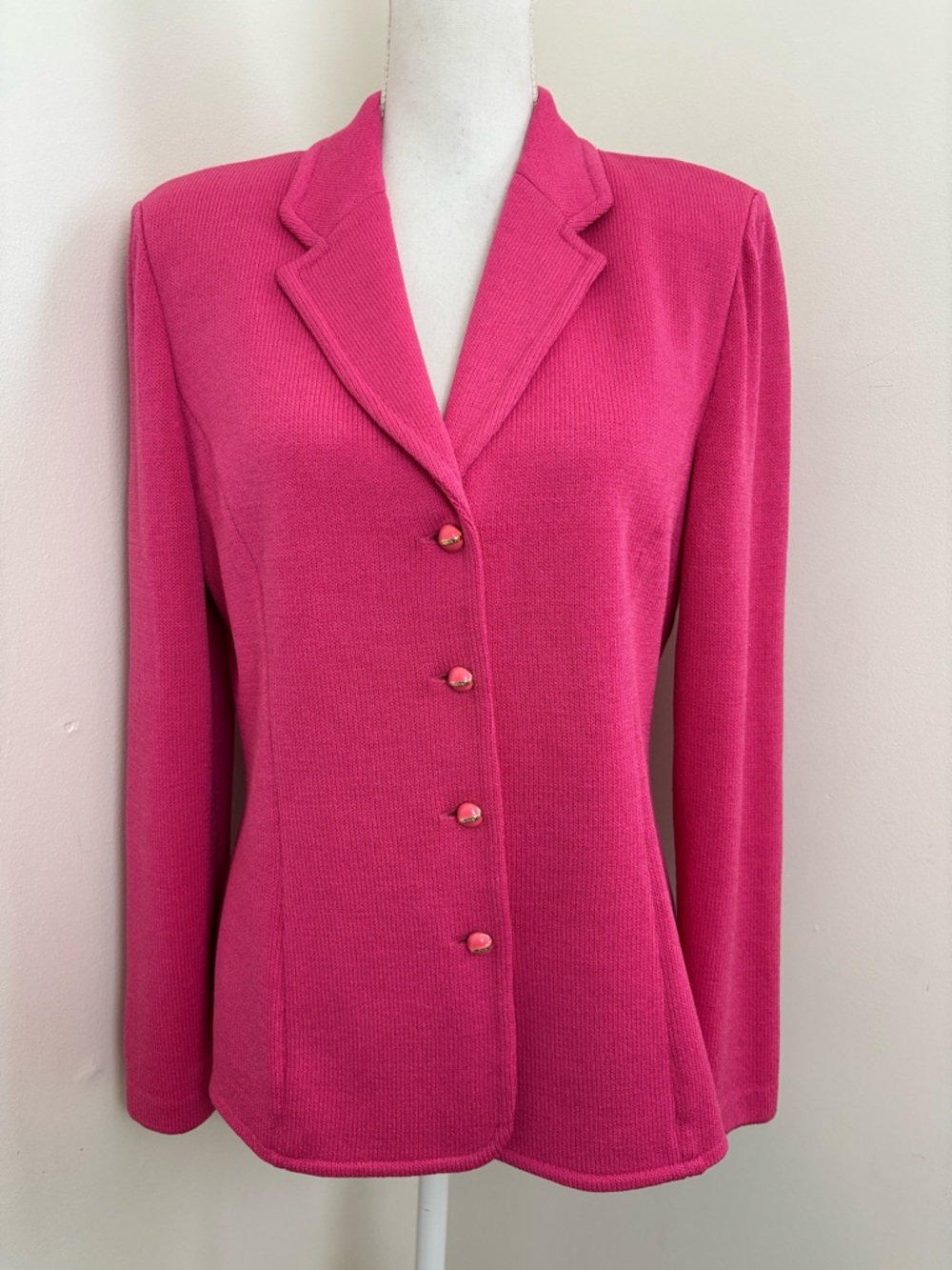 St. John Collection by Marie Gray Pink Santana Knit Jacket Size 10